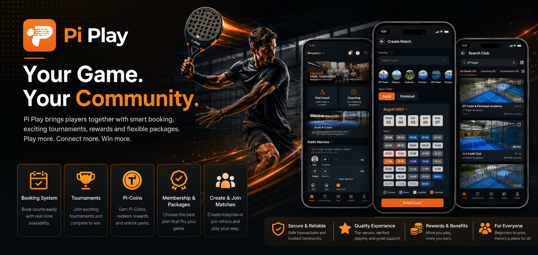 PiPlay – Play Padel, Pickleball